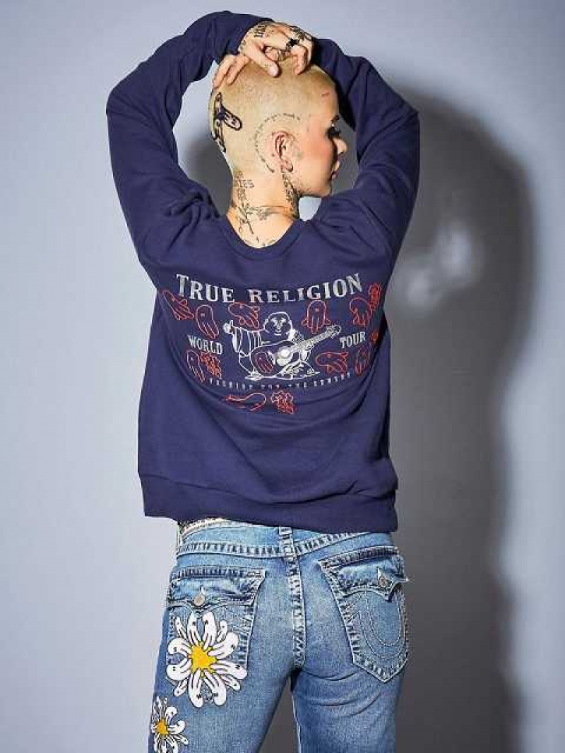 Sudadera True Religion Tr X Blu Boy Logo Hombre Azules | Colombia-FEWVTKY80