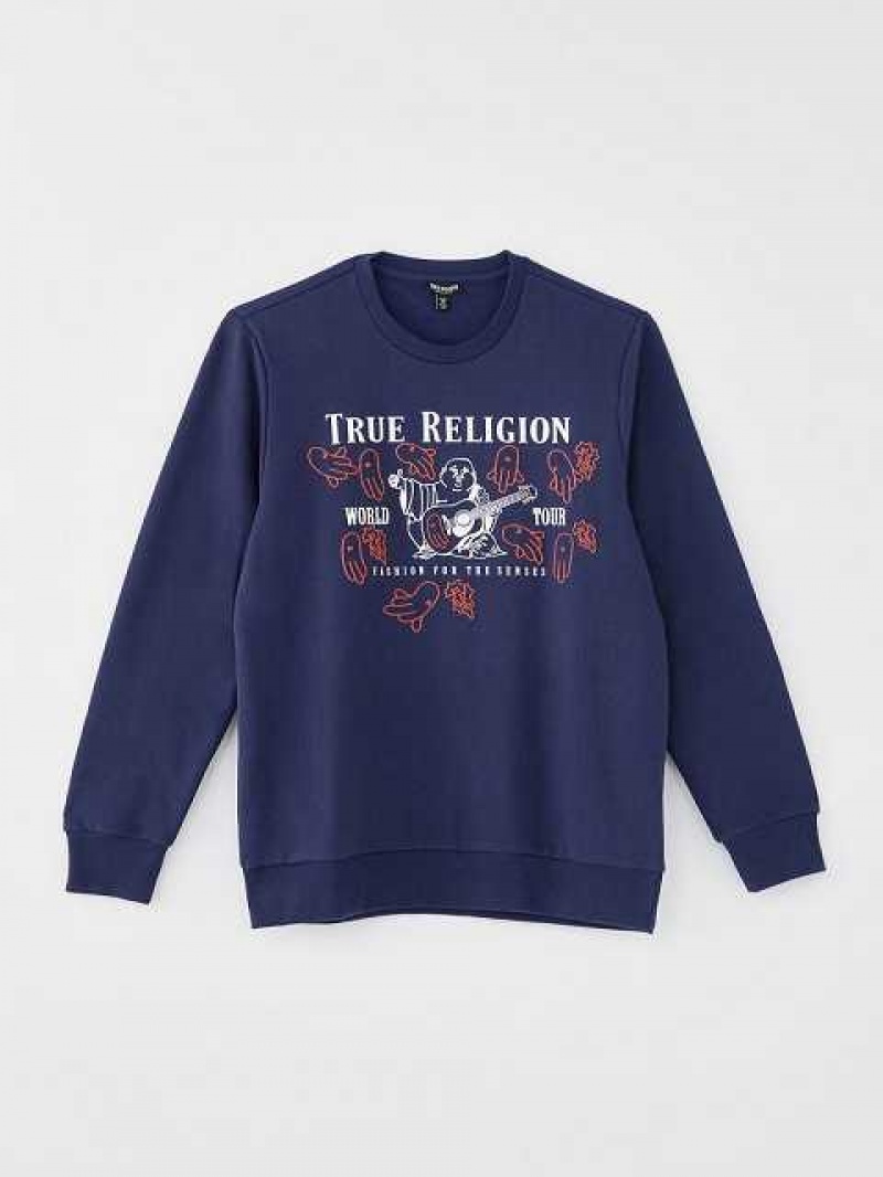 Sudadera True Religion Tr X Blu Boy Logo Hombre Azules | Colombia-FEWVTKY80