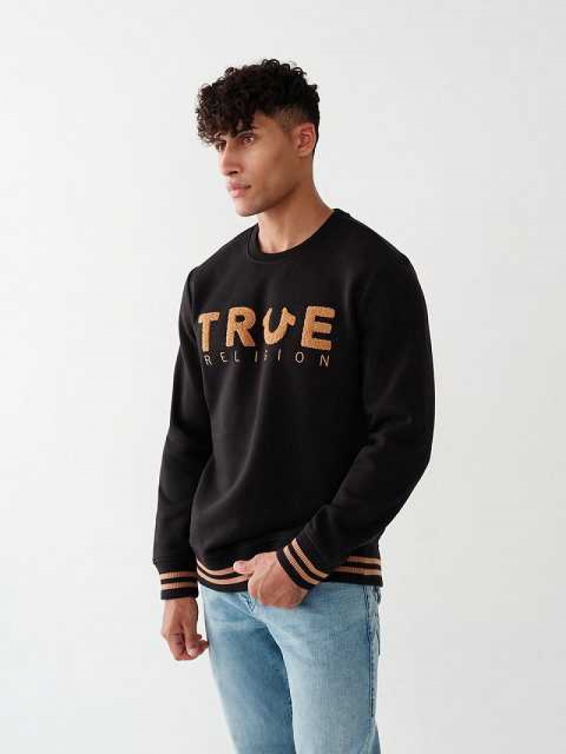 Sudadera True Religion True Crewneck Hombre Negras | Colombia-SAGVPUH86