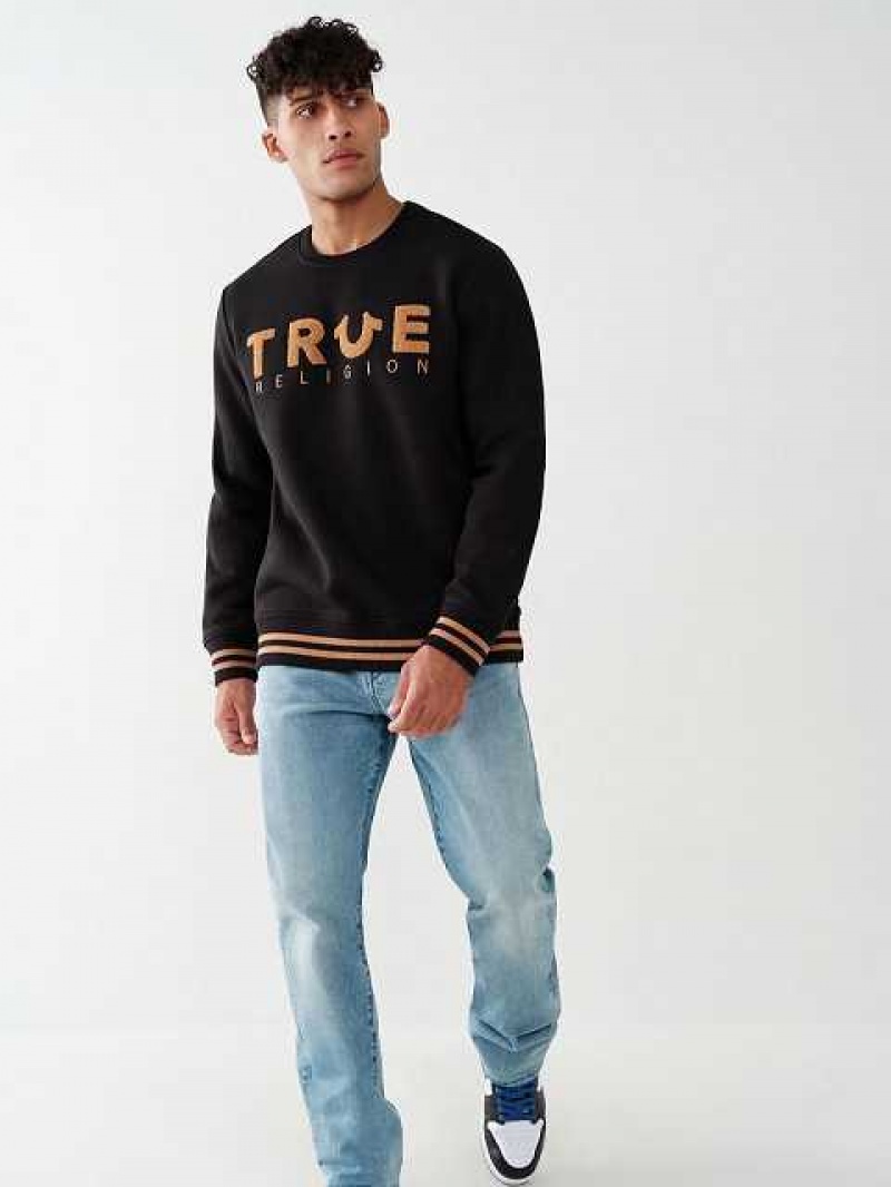 Sudadera True Religion True Crewneck Hombre Negras | Colombia-SAGVPUH86