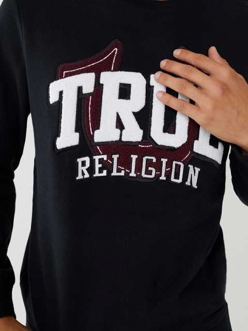 Sudadera True Religion True Logo Hombre Negras | Colombia-HRFJPND84