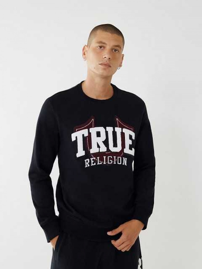 Sudadera True Religion True Logo Hombre Negras | Colombia-HRFJPND84