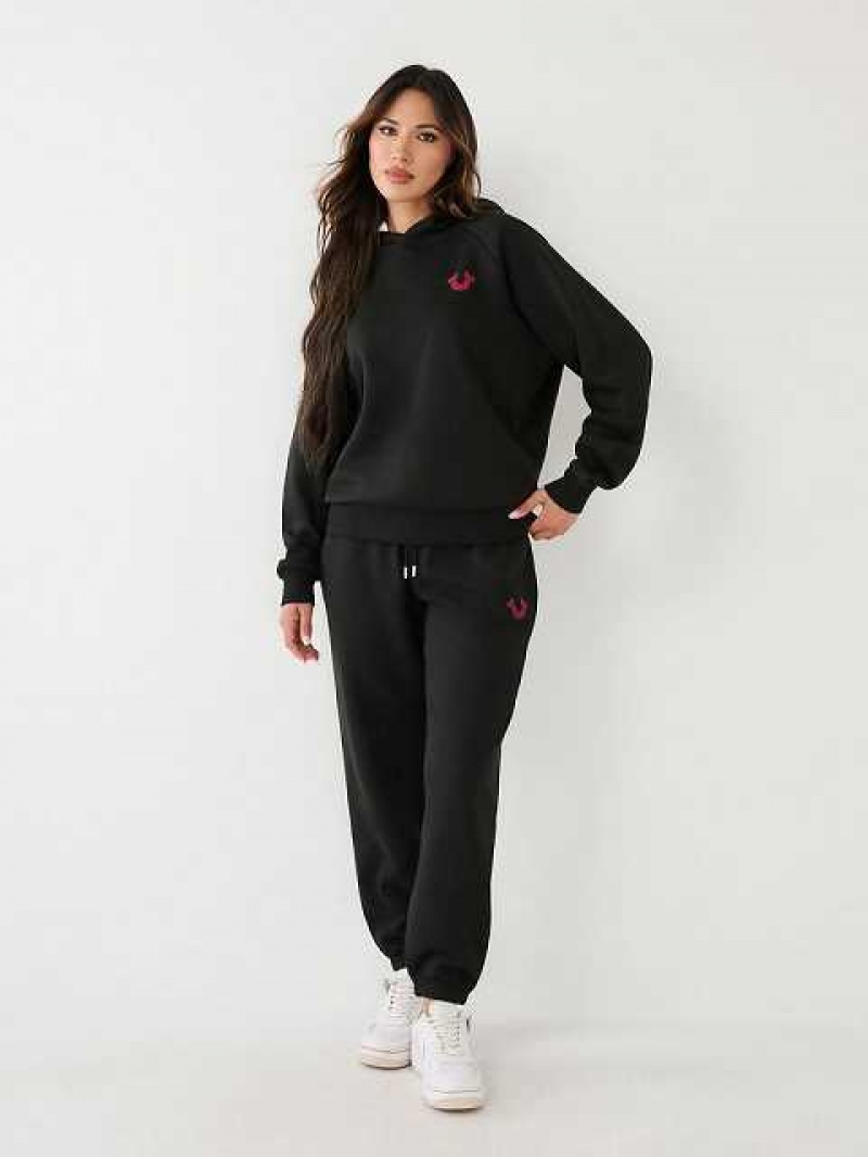 Sudadera con Capucha True Religion Buddha Relaxed Mujer Negras | Colombia-JLRTKBP56