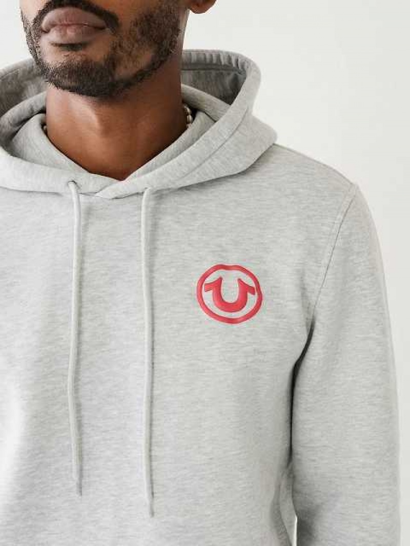 Sudadera con Capucha True Religion Puff Trbj Zip Up Hombre Gris | Colombia-PNTMKVS83