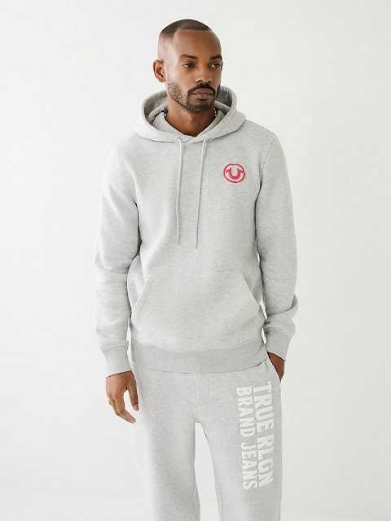 Sudadera con Capucha True Religion Puff Trbj Zip Up Hombre Gris | Colombia-PNTMKVS83