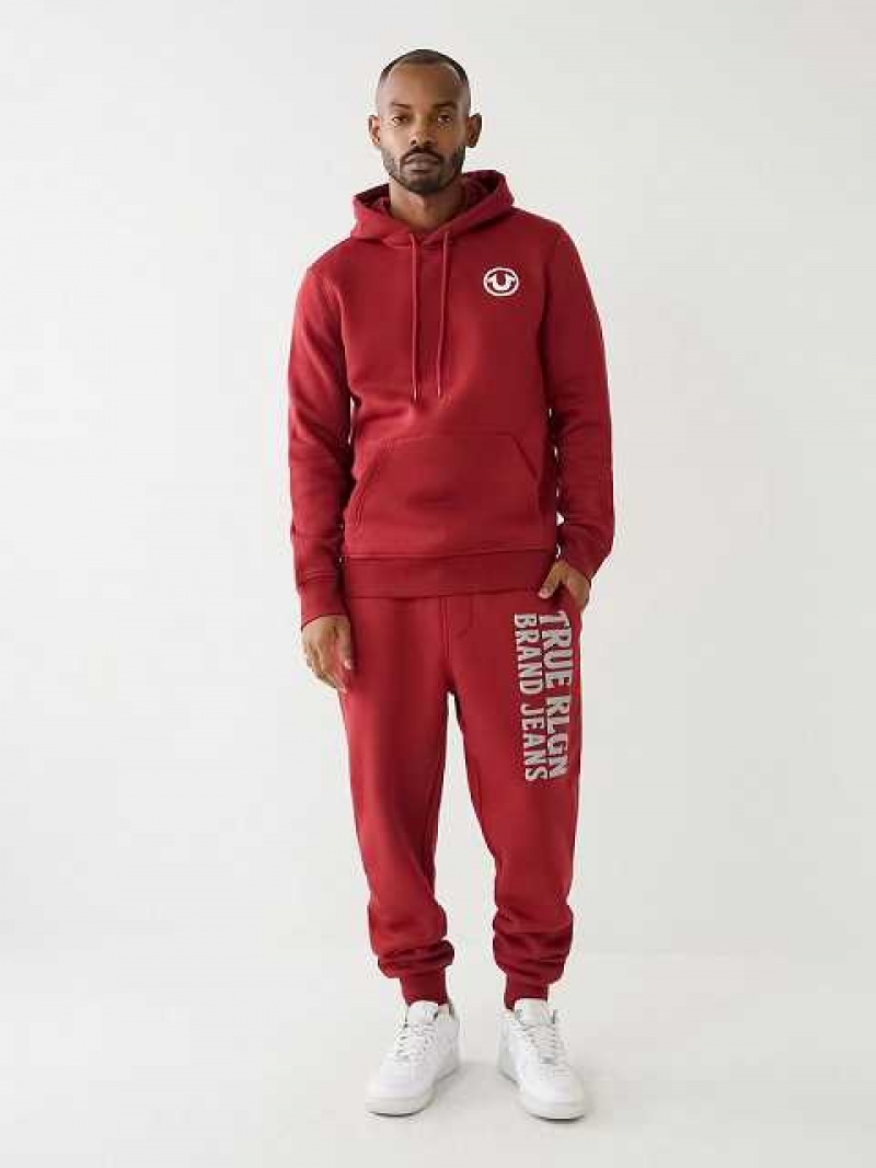 Sudadera con Capucha True Religion Puff Trbj Zip Up Hombre Rojas | Colombia-SXNYBTH72