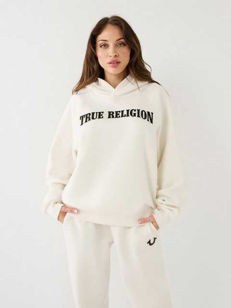 Sudadera con Capucha True Religion True Relaxed Mujer Blancas | Colombia-EKQSUFB59