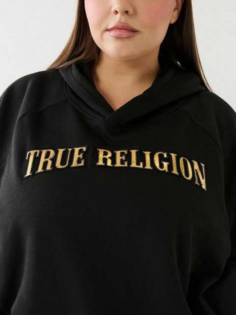 Sudadera con Capucha True Religion True Relaxed Mujer Negras | Colombia-XNRZEKC26