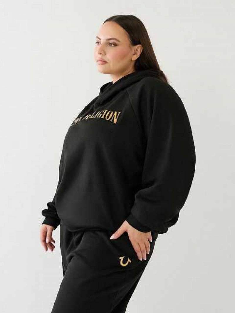 Sudadera con Capucha True Religion True Relaxed Mujer Negras | Colombia-XNRZEKC26