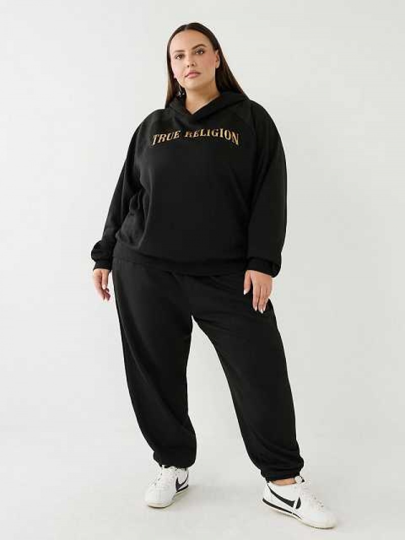 Sudadera con Capucha True Religion True Relaxed Mujer Negras | Colombia-XNRZEKC26