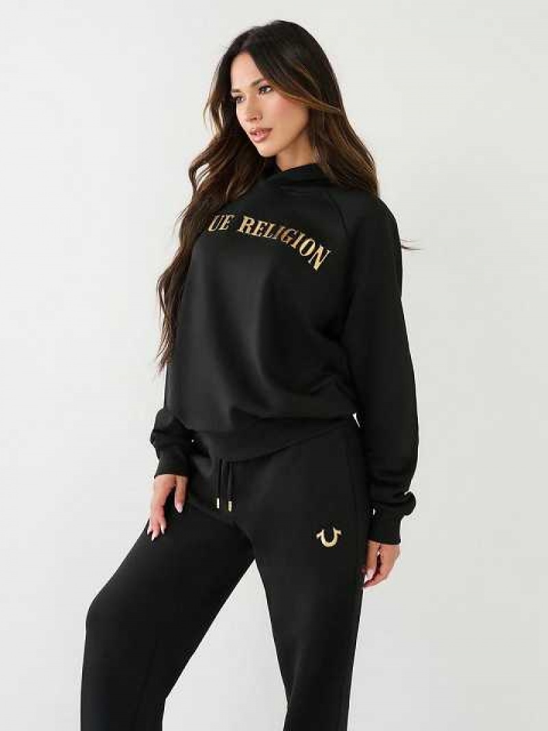 Sudadera con Capucha True Religion True Relaxed Mujer Negras | Colombia-XNRZEKC26