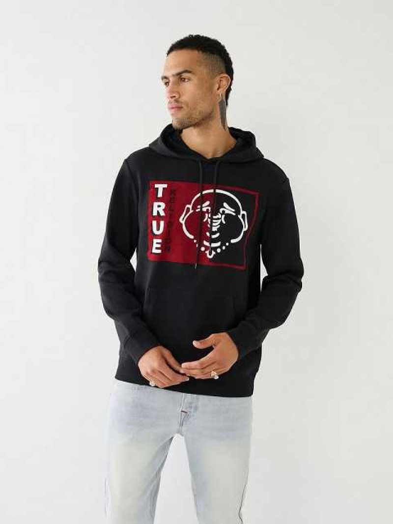 Sudadera con Capucha True Religion Two Tone Buddha Logo Hombre Negras | Colombia-HVQAUMF68