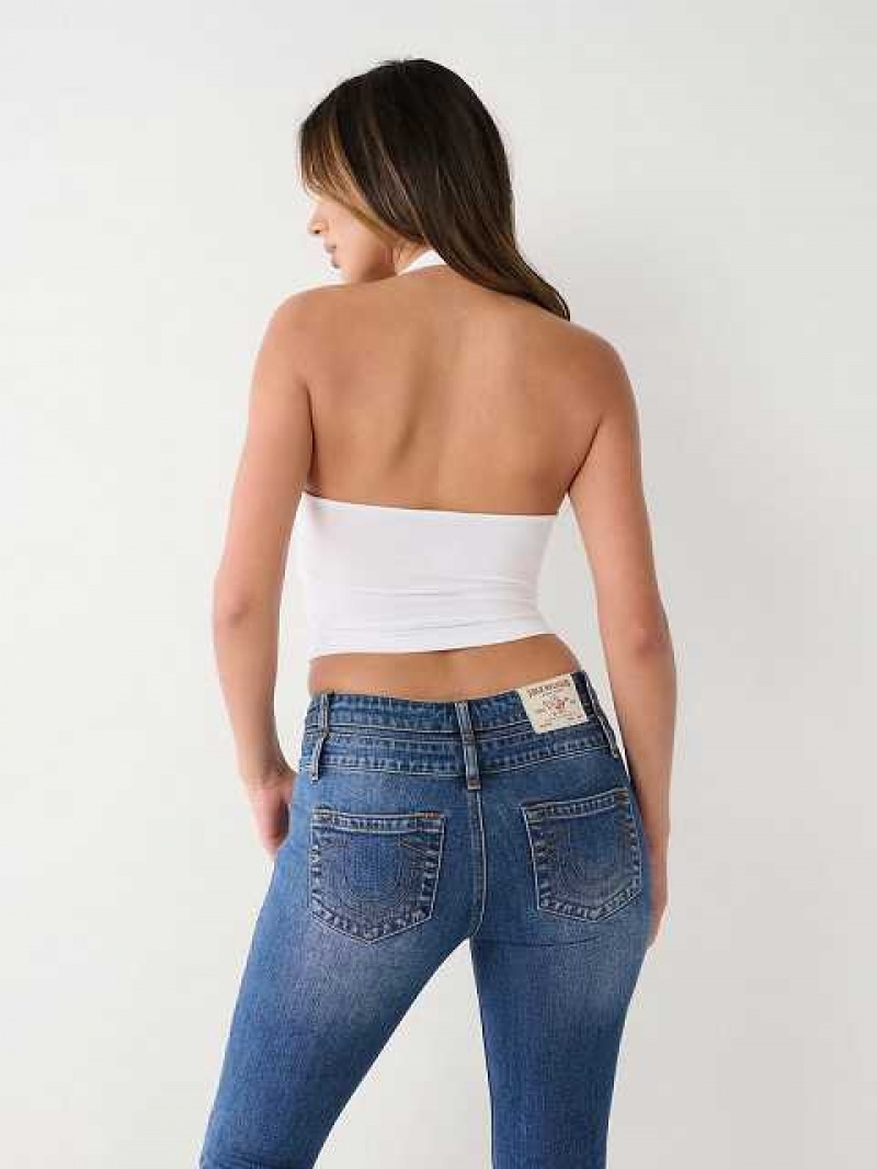 Tops True Religion Crystal Halter Mujer Blancas | Colombia-ILHEQTM69