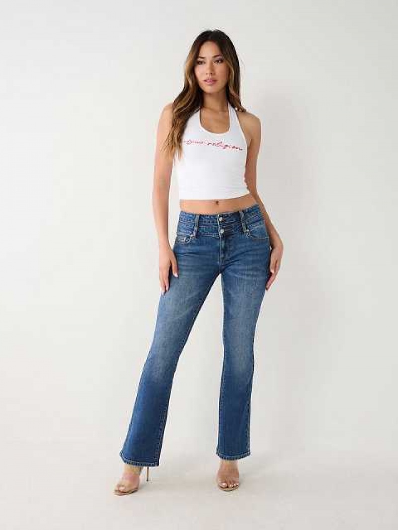 Tops True Religion Crystal Halter Mujer Blancas | Colombia-ILHEQTM69