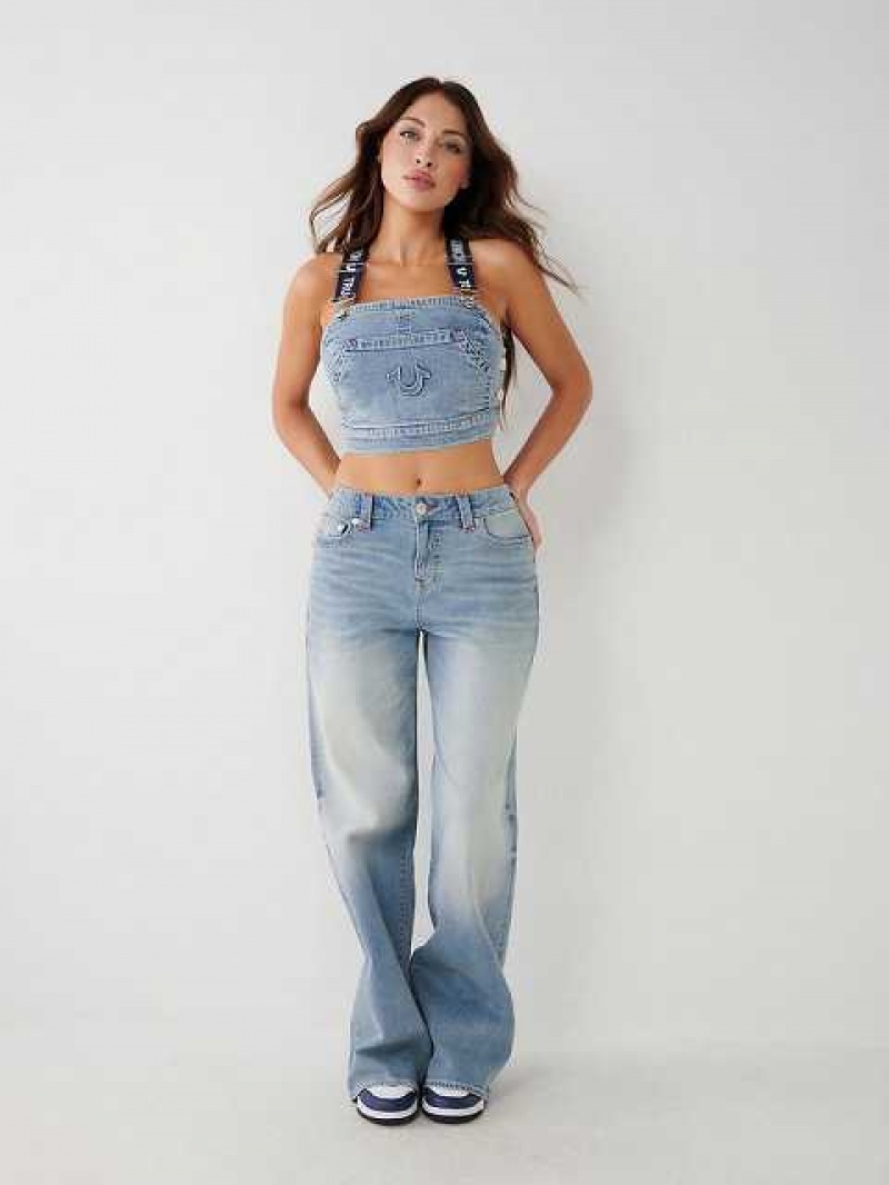 Tops True Religion Overall Denim Mujer Azules | Colombia-NKIZVHM83