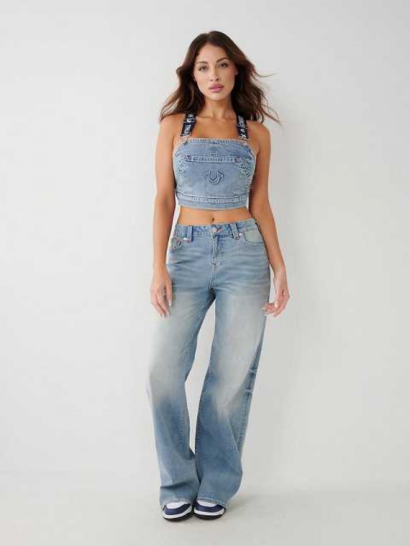 Tops True Religion Overall Denim Mujer Azules | Colombia-NKIZVHM83