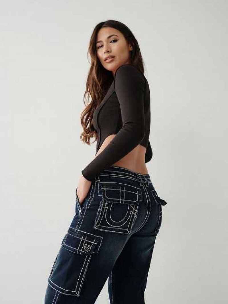 Tops True Religion Paneled Crop Mujer Negras | Colombia-RUAJKIM16