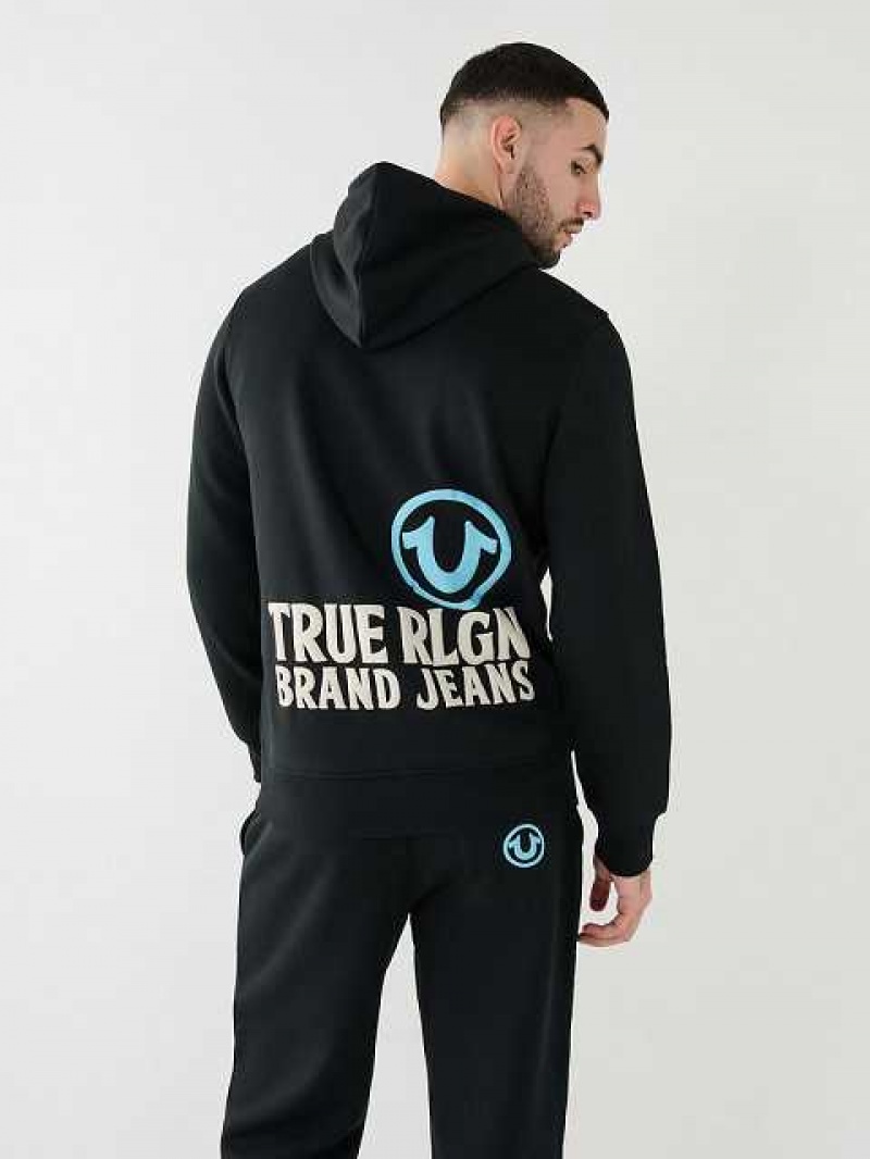 Tops True Religion Puff Trbj Zip Up Hombre Negras | Colombia-ATOKHGL97