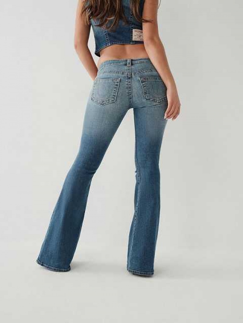 Vaqueros Acampanados True Religion Carrie Low Rise Mujer Azules | Colombia-GFDNSIA94