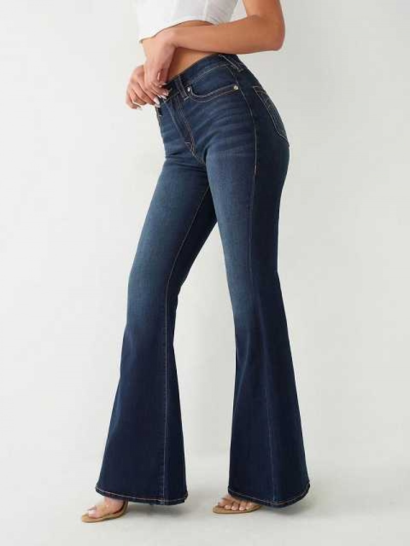 Vaqueros Acampanados True Religion High Rise Dart Mujer Azules Oscuro | Colombia-IHCSGQY06