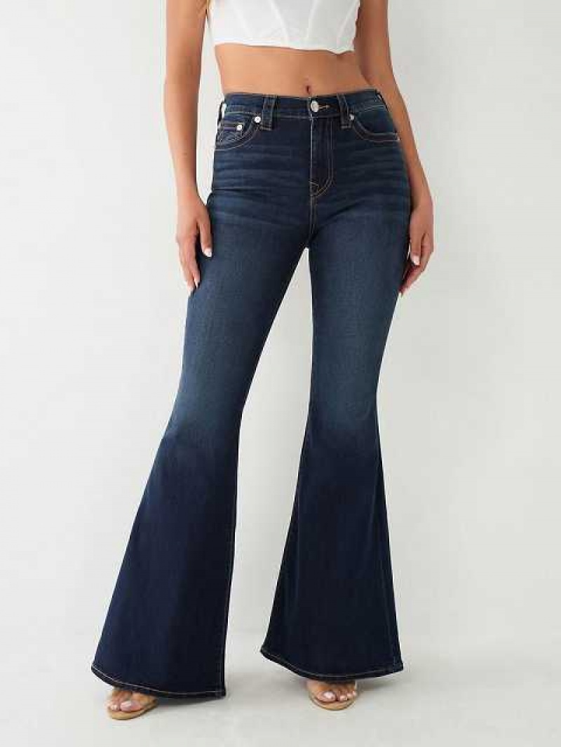 Vaqueros Acampanados True Religion High Rise Dart Mujer Azules Oscuro | Colombia-IHCSGQY06