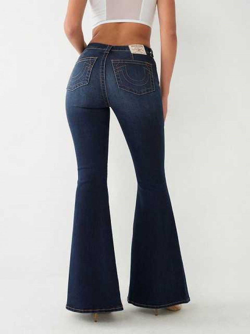 Vaqueros Acampanados True Religion High Rise Dart Mujer Azules Oscuro | Colombia-IHCSGQY06