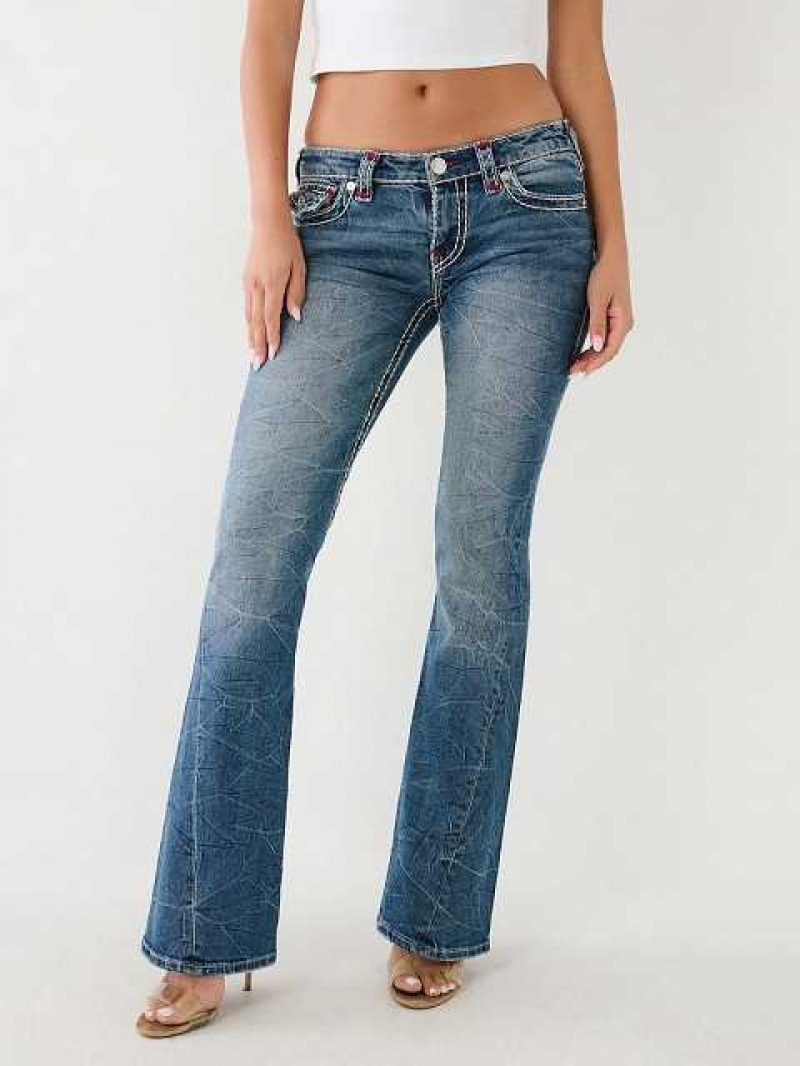 Vaqueros Acampanados True Religion Joey Low Rise Mujer Azules | Colombia-SMXTNCY81