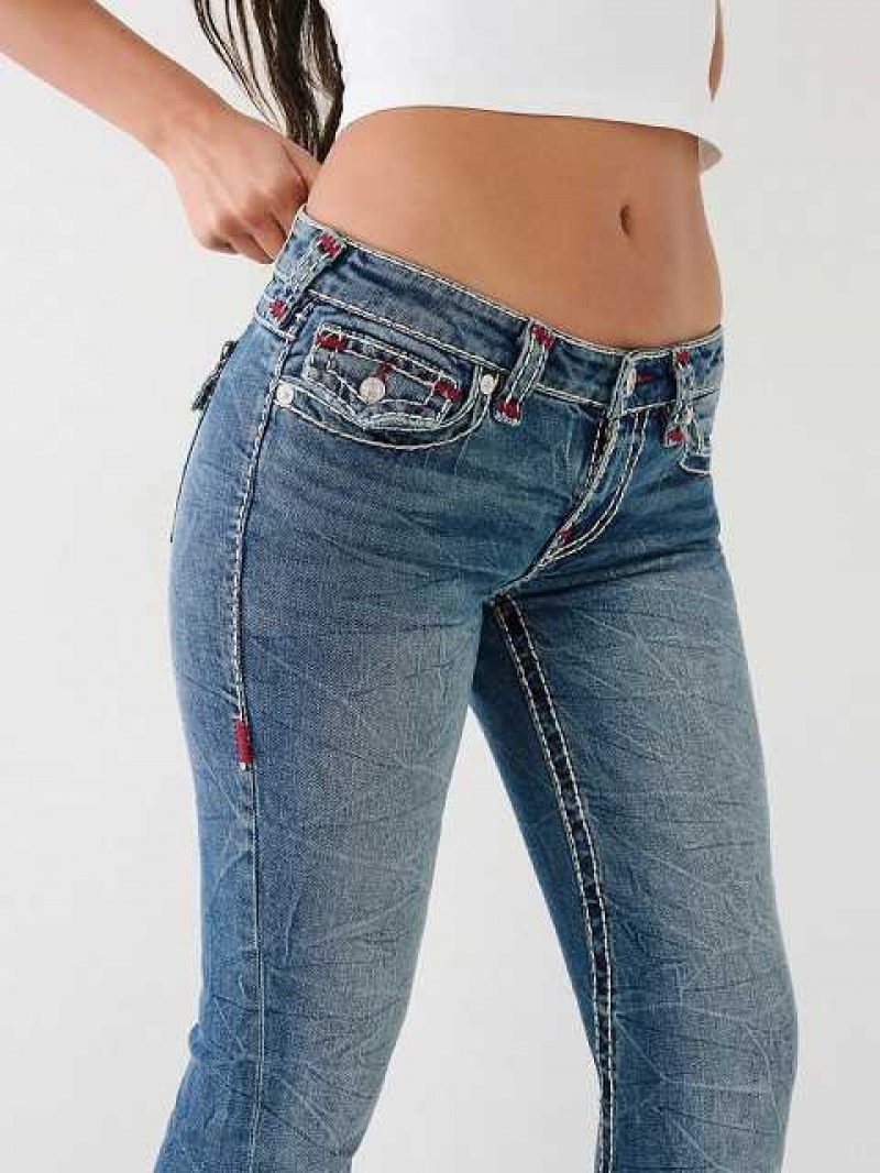 Vaqueros Acampanados True Religion Joey Low Rise Mujer Azules | Colombia-SMXTNCY81