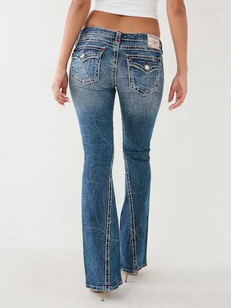 Vaqueros Acampanados True Religion Joey Low Rise Mujer Azules | Colombia-SMXTNCY81