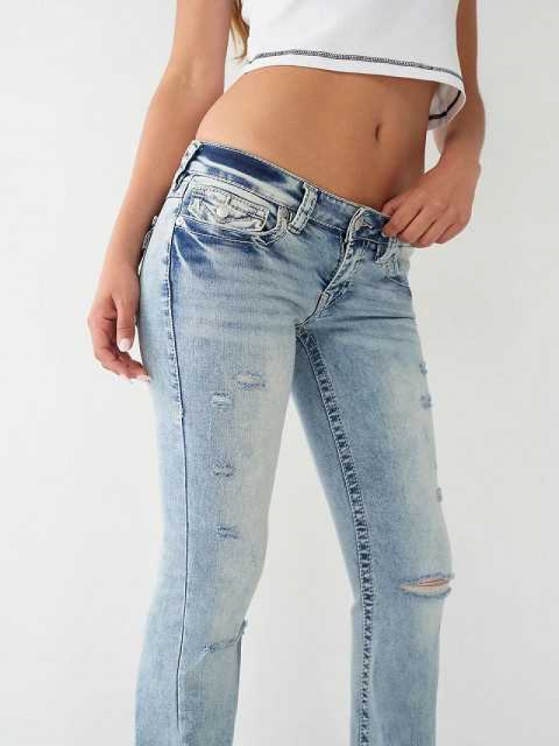 Vaqueros Acampanados True Religion Joey Low Rise Mujer Azules Claro | Colombia-SBKMJEU67