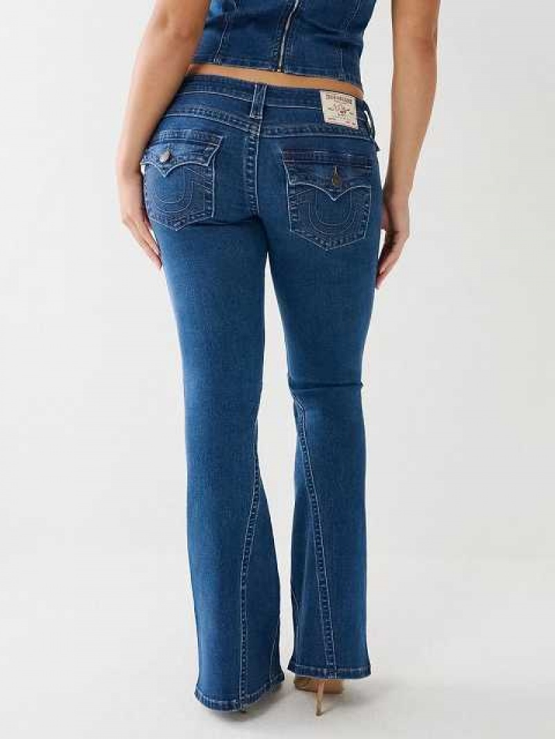 Vaqueros Acampanados True Religion Joey Low-rise Seaming Mujer Azules Oscuro | Colombia-AJTQPIE06