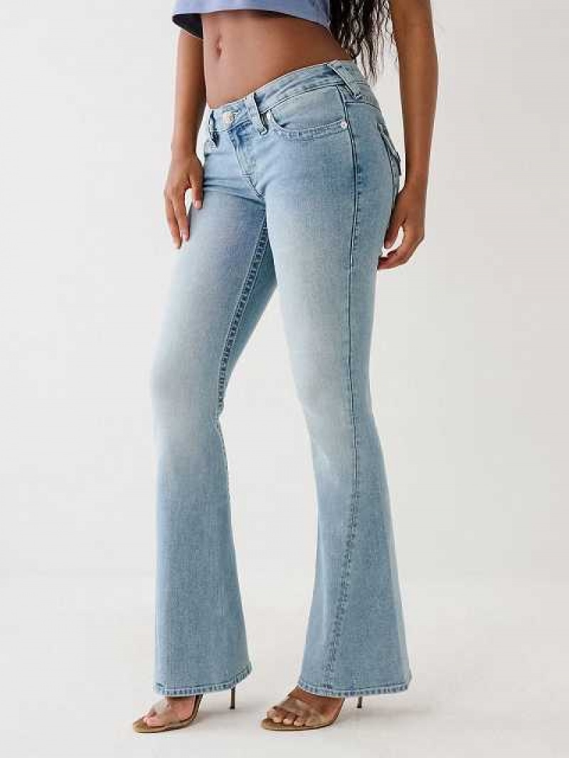 Vaqueros Acampanados True Religion Joey Low Rise Mujer Azules | Colombia-AIHTRBN32