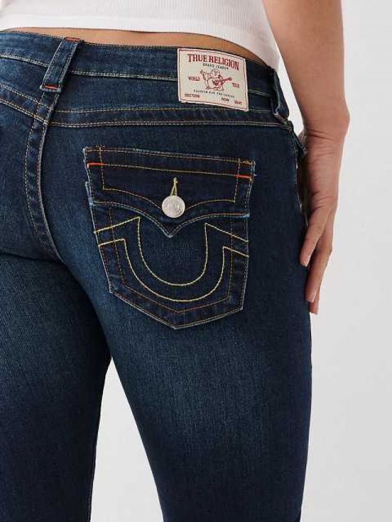 Vaqueros Acampanados True Religion Joey Low Rise Mujer Azules Oscuro | Colombia-JVLKROD56