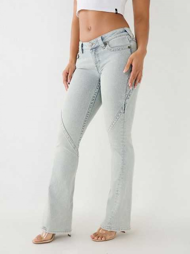 Vaqueros Acampanados True Religion Joey Lr Seaming Mujer Azules Claro | Colombia-VEOXZAC45