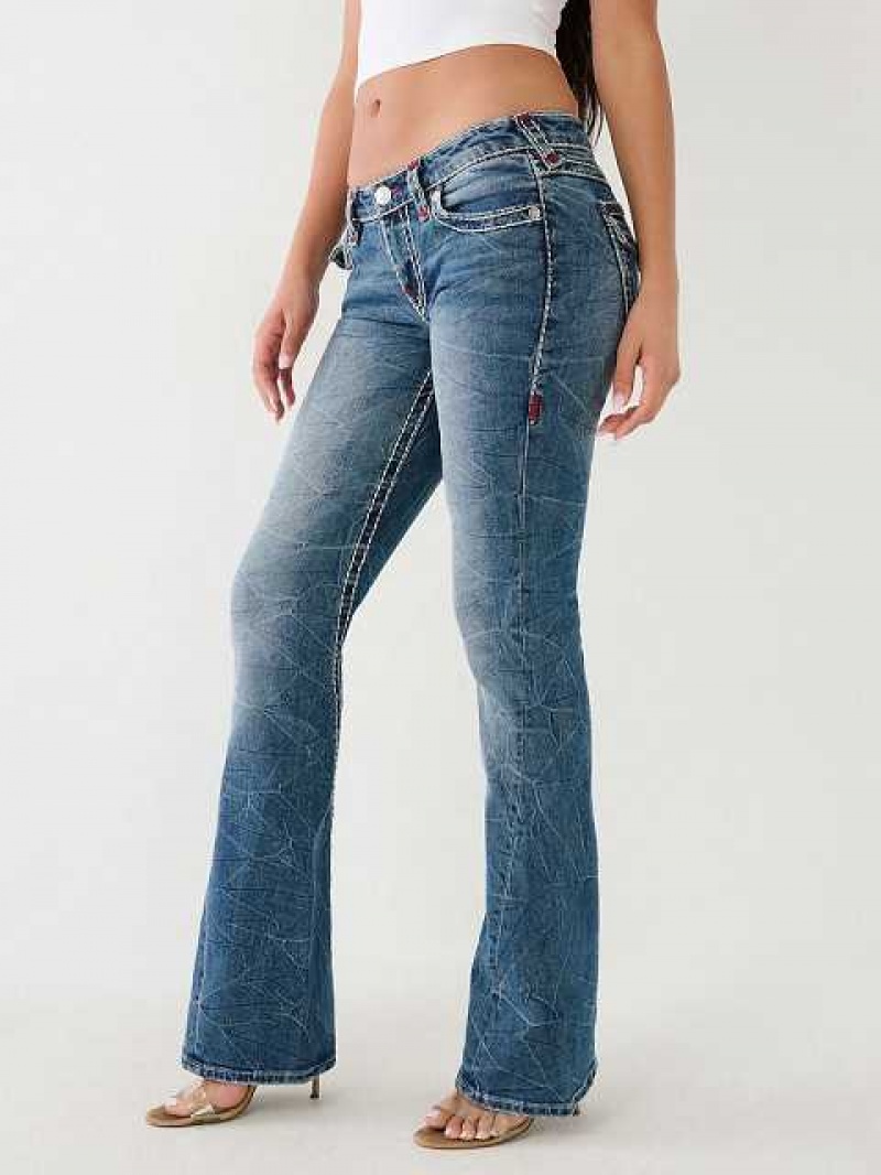 Vaqueros Acampanados True Religion Joey Super T Low Rise Mujer Azules | Colombia-EUCOQDX57