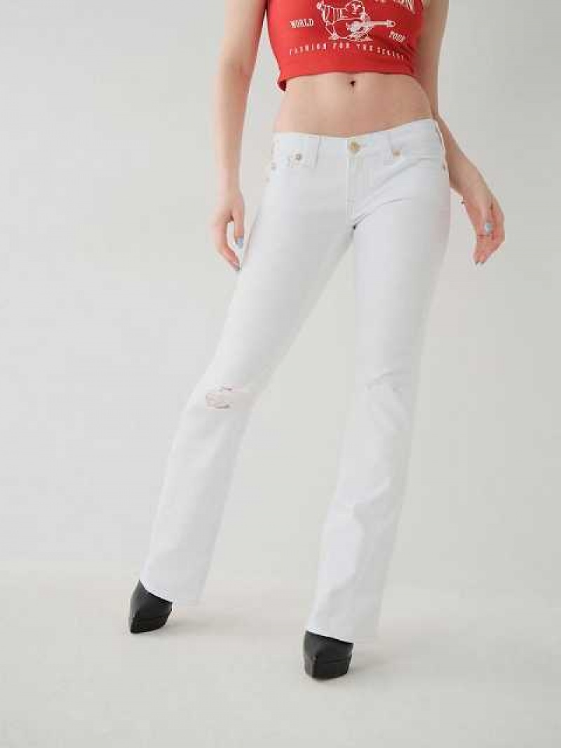 Vaqueros Acampanados True Religion Joey Low Rise Mujer Blancas | Colombia-BNKLQFI31