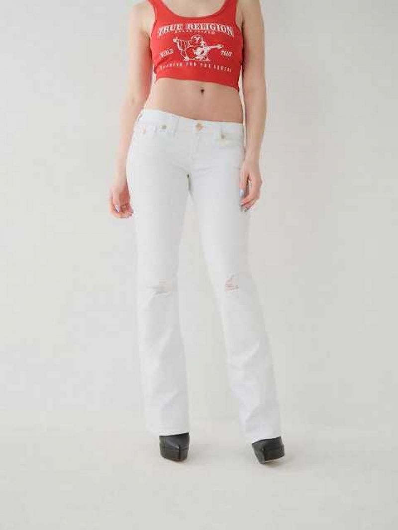 Vaqueros Acampanados True Religion Joey Low Rise Mujer Blancas | Colombia-BNKLQFI31