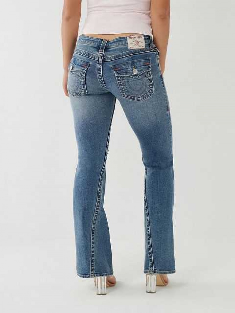 Vaqueros Acampanados True Religion Joey Low Rise Mujer Azules Claro | Colombia-KEFOAMV48