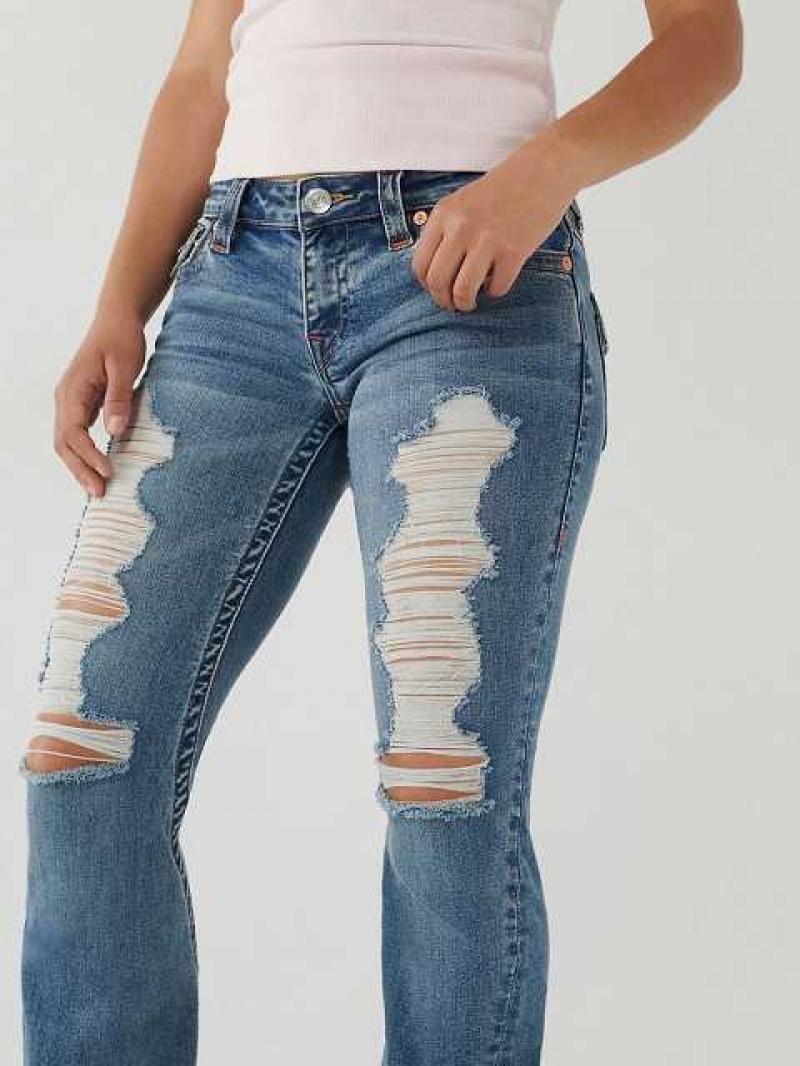 Vaqueros Acampanados True Religion Joey Low Rise Mujer Azules Claro | Colombia-KEFOAMV48