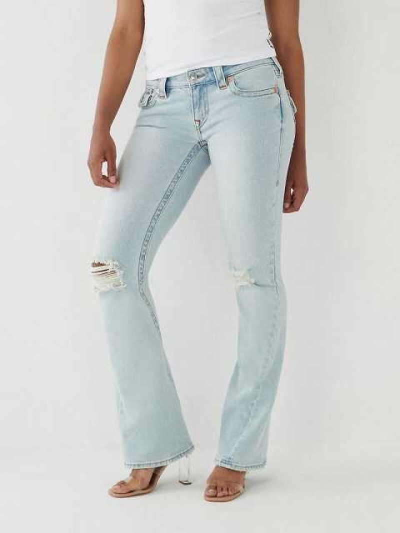 Vaqueros Acampanados True Religion Joey Low Rise Mujer Azules Claro | Colombia-VYGNQER69