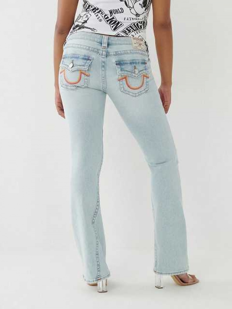 Vaqueros Acampanados True Religion Joey Low Rise Mujer Azules Claro | Colombia-VYGNQER69