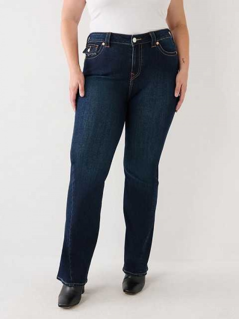 Vaqueros Acampanados True Religion Plus Joey Low Rise Mujer Azules Oscuro | Colombia-LXFYRHV30