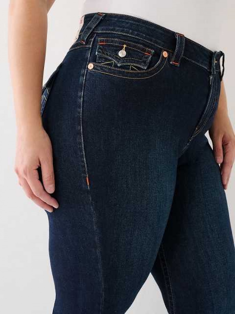 Vaqueros Acampanados True Religion Plus Joey Low Rise Mujer Azules Oscuro | Colombia-LXFYRHV30