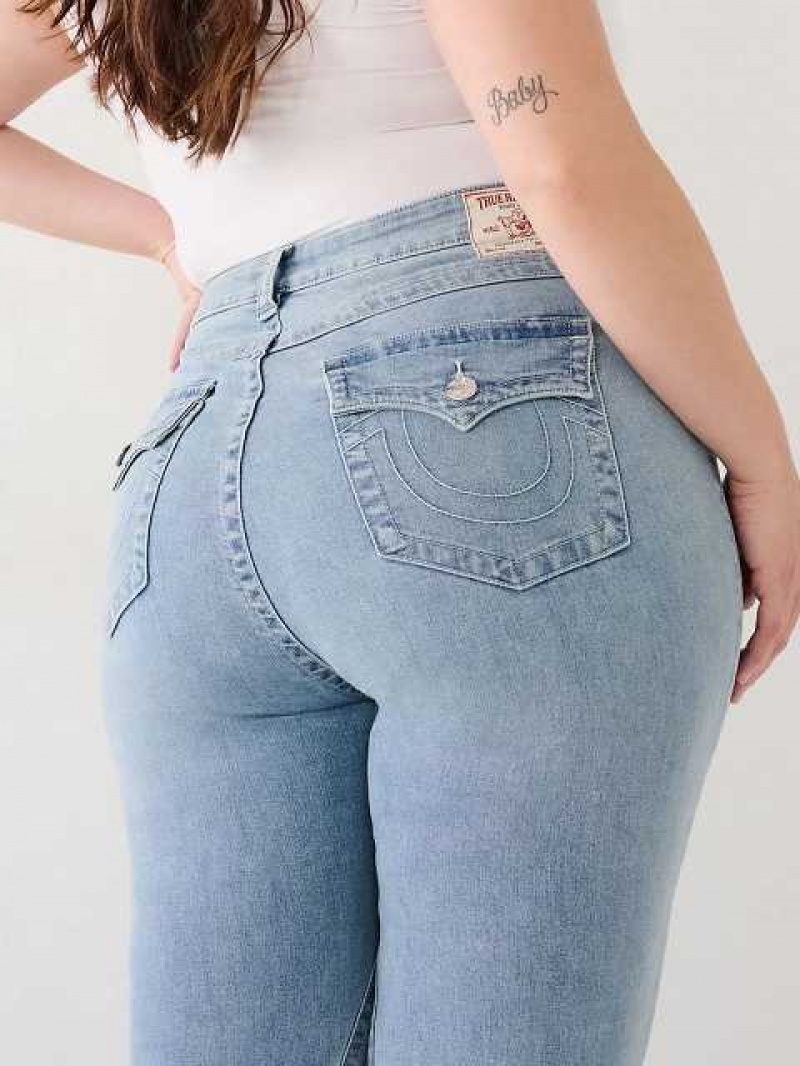 Vaqueros Acampanados True Religion Plus Joey Low Rise Mujer Azules | Colombia-ECIXFLO52