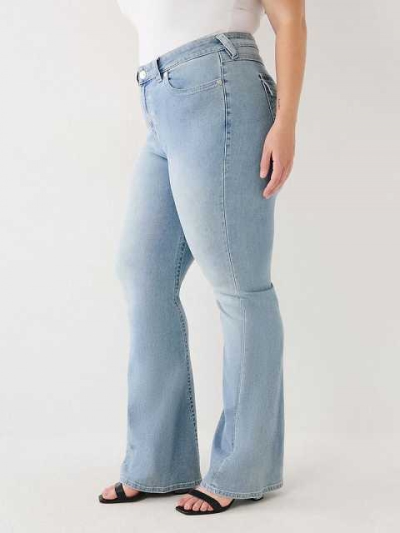 Vaqueros Acampanados True Religion Plus Joey Low Rise Mujer Azules | Colombia-ECIXFLO52