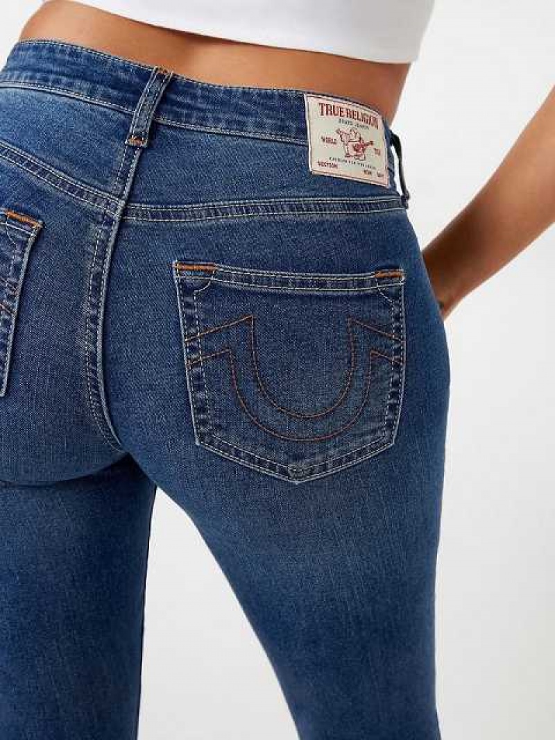 Vaqueros Bootcut True Religion Becca Raw Hem Mujer Azules | Colombia-UEHDSAN62