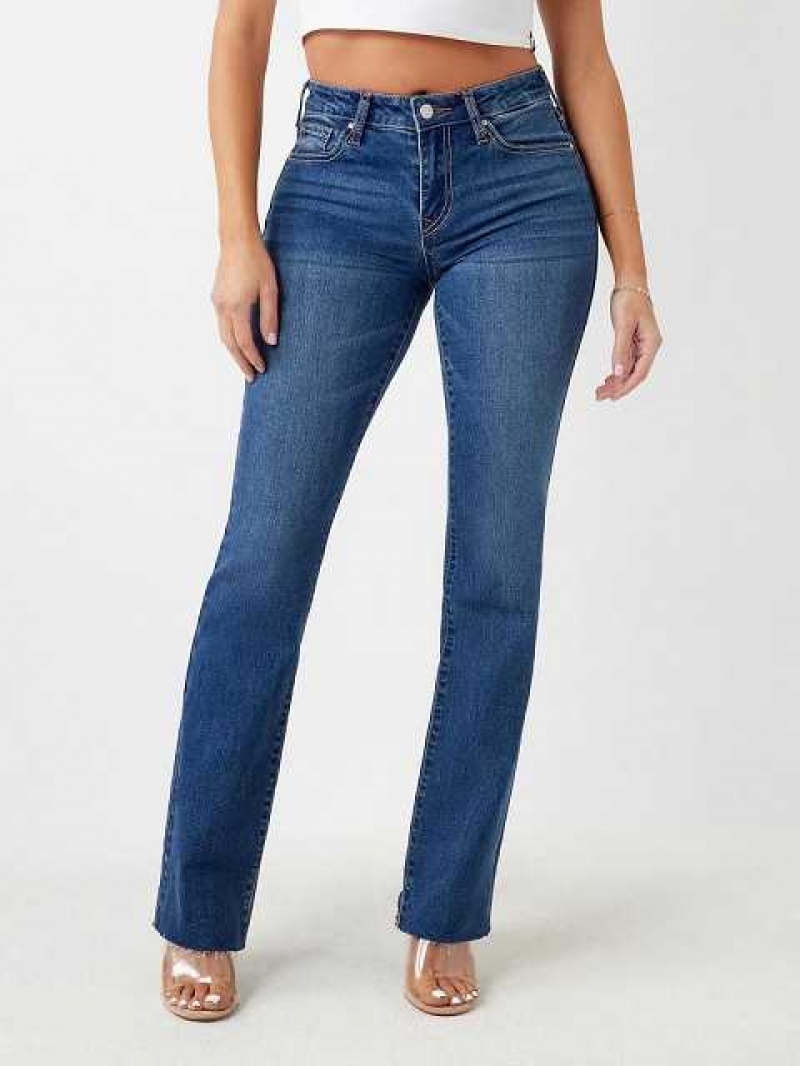 Vaqueros Bootcut True Religion Becca Raw Hem Mujer Azules | Colombia-UEHDSAN62