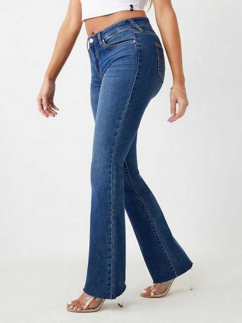 Vaqueros Bootcut True Religion Becca Raw Hem Mujer Azules | Colombia-UEHDSAN62