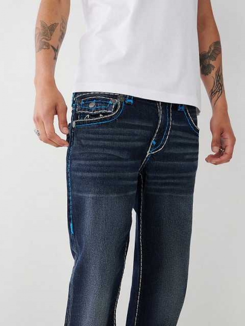 Vaqueros Bootcut True Religion Billy Super T Stitch Hombre Azules Oscuro | Colombia-RQZUTGO95