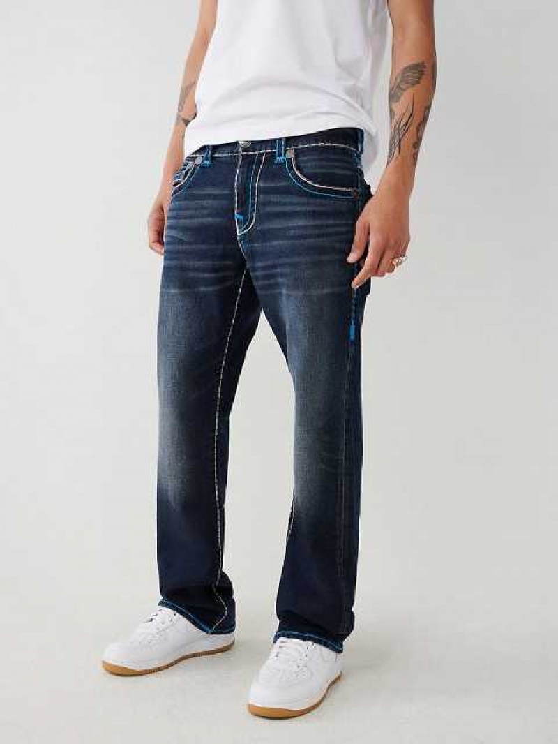 Vaqueros Bootcut True Religion Billy Super T Stitch Hombre Azules Oscuro | Colombia-RQZUTGO95